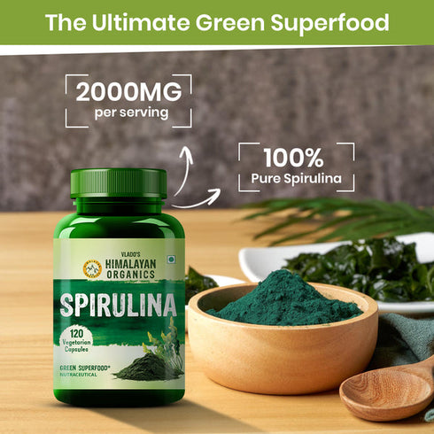 Himalayan Organics Spirulina Vegetarian Capsules