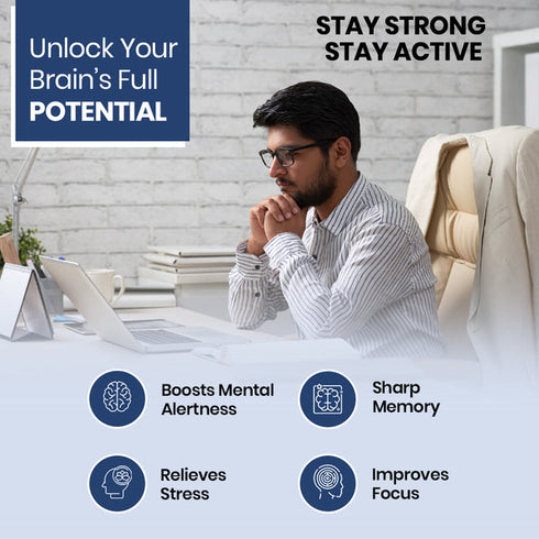 Himalayan Organics Plant-Based Brain Booster Supplement Capsules