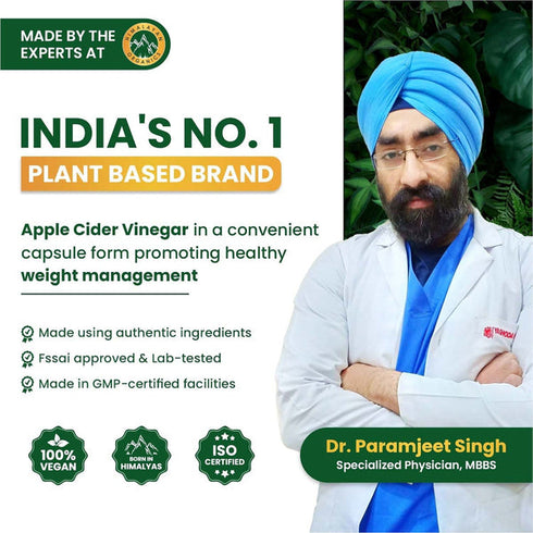 Himalayan Organics Apple Cider Vinegar 500 mg Capsules