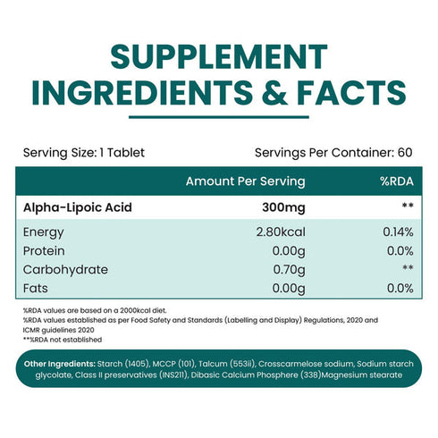 Himalayan Organics Alpha Lipoic Acid Tablets