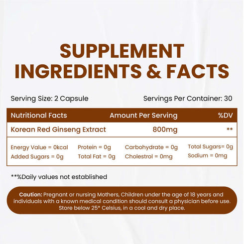 Himalayan Organics Korean Ginseng 1000 mg Vegetarian Capsules