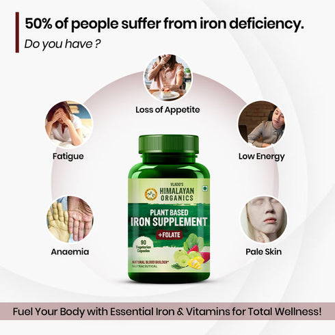 Himalayan Organics Plant Based Iron Supplement Capsules