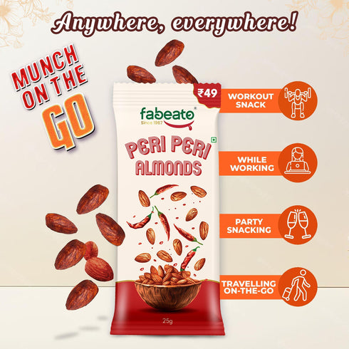 Fabeato Munch on the Go Snack Premium Peri Peri Almonds