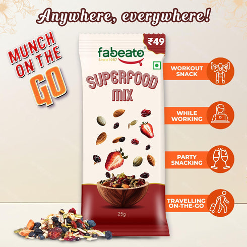 Fabeato Munch on the Go Snack Premium Superfood Mix