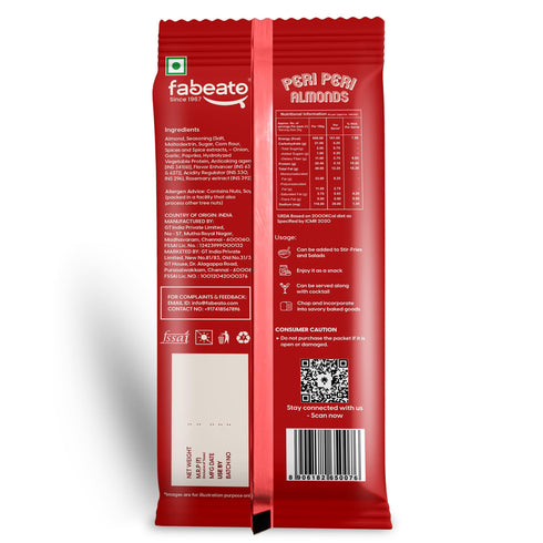 Fabeato Munch on the Go Snack Premium Peri Peri Almonds