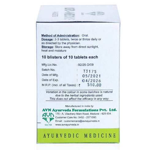Avn Ayurveda Lo-Medus Tablets