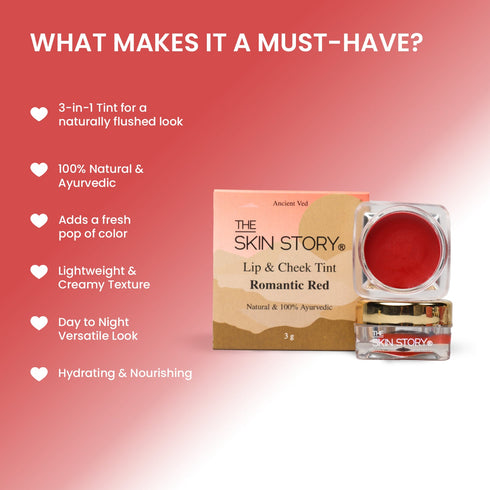The Skin Story Lip & Cheek Tint Romantic Red
