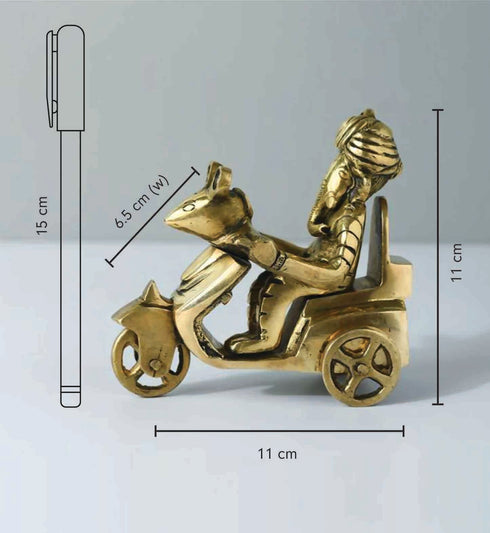 Samskara Home Lord Ganesh Brass Statue