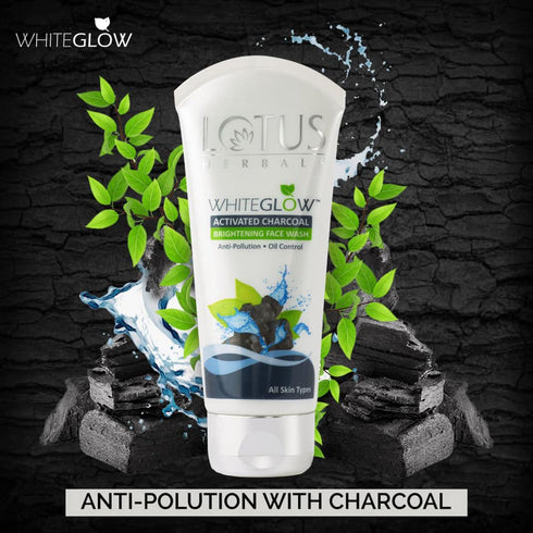 Lotus Whiteglow Activated Charcoal Anti Pollution Brightening Facewash