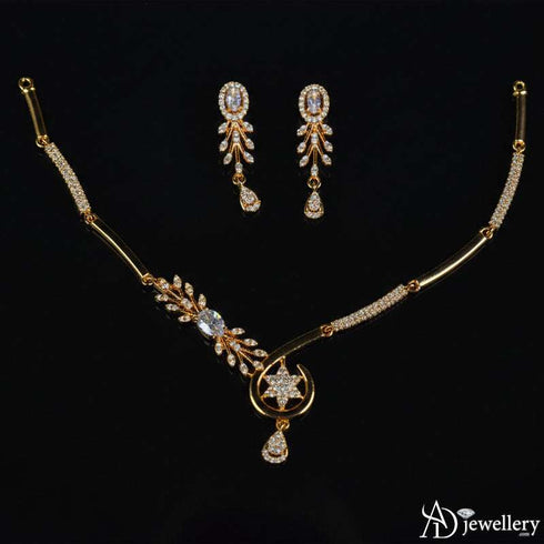 Luna Bloom Crescent Necklace Set