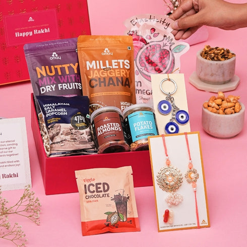 Omay Foods Luxury Delights Bhai Bhabhi Rakhi Gift Box