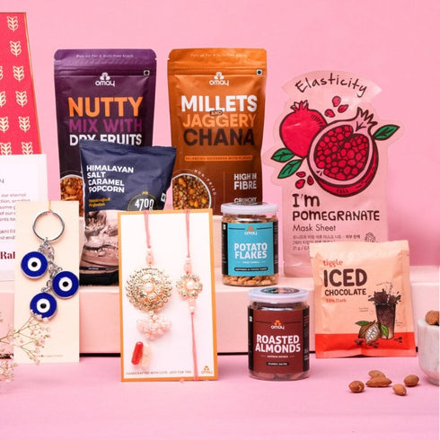 Omay Foods Luxury Delights Bhai Bhabhi Rakhi Gift Box