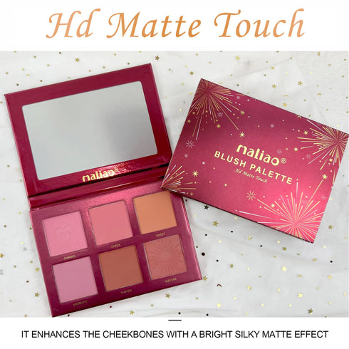 Maliao HD Blush Palette 6 Color Matte Touch