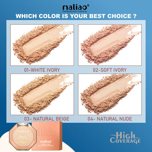 Maliao High Coverage Prime & Fine Matte Pressed Powder