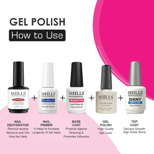 Shills Professional UV/LED Cool Gel Polish (M42-M82)