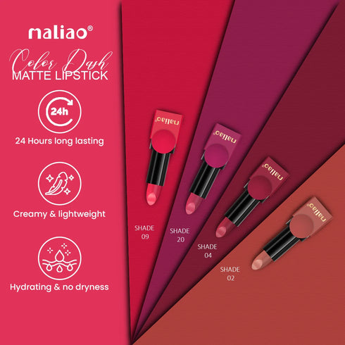 Maliao Color Dash Matte Lipstick | Longwear 24H Power