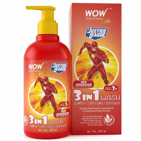 Wow Skin Science Kids 3 in 1 Wash Red Speedster Flash Edition