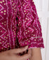 Miravan Womens Bandhej Printed Rayon Kurti Magenta