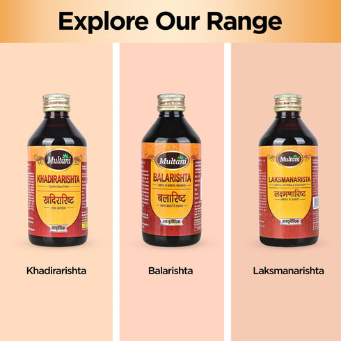 Multani Pharmaceuticals Limited Multani Ayurvedic Mahamanjishthadyarishta Syrup Reduces Acne Pimples Skin Allergies