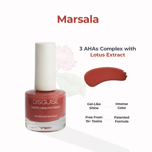 Disguise Happy Healthy Nail Polish Marsala 110