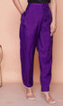 Miravan Womens Purple Muslin Stright kurta and palazzo with dupatta Suit set
