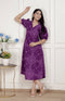 Miravan Womens Purple Bandhni printed A Line Midi Dress