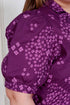 Miravan Plus Size Womens Purple Bandhni printed A Line Maxi Dress