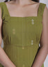 Miravan Womens Abstract Printed Green A line Maxi Dress