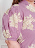 Miravan Plus Size Womens Lavender Floral printed A Line Maxi Dress
