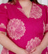 Miravan Plus Size Womens Pink Printed Collar Neck Short Puff Sleeves Cotton A Line Maxi Dress