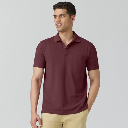 XYXX Code Polo T-shirts Merlot Maroon