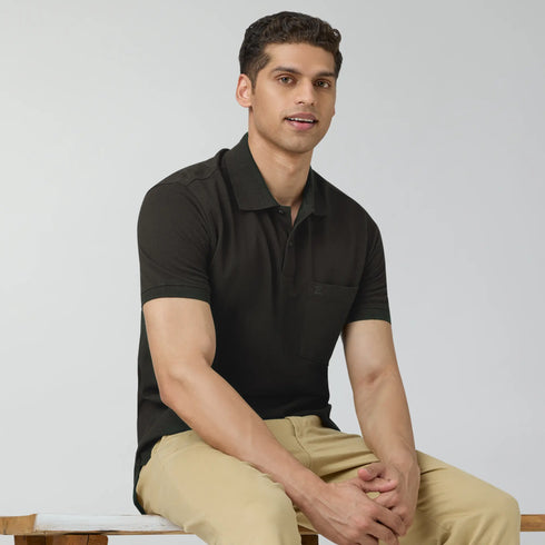 XYXX Code Polo T-shirts Mocha Brown