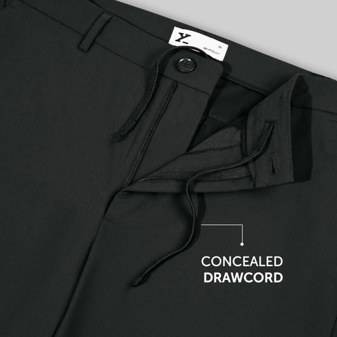 XYXX VELOCITY: Soft Stretch Pants - Relaxed Fit Pitch Black