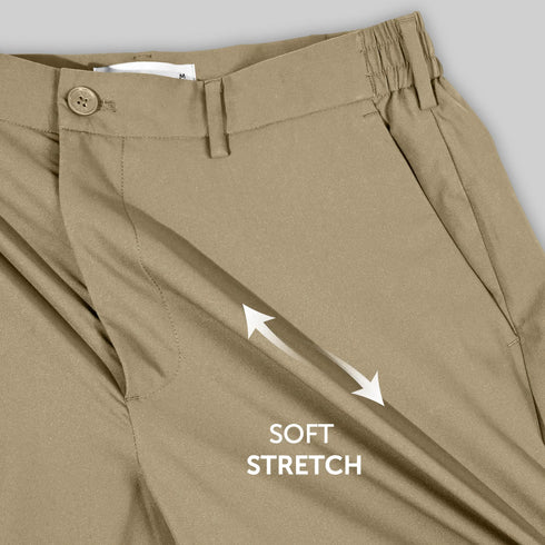 XYXX VELOCITY: Soft Stretch Pants - Relaxed Fit Sand Brown
