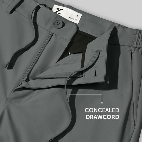 XYXX VELOCITY: Soft Stretch Pants - Relaxed Fit Ash Grey