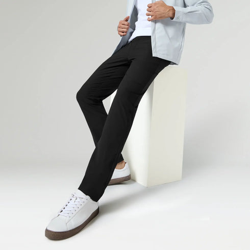 XYXX KINETIC: Soft Stretch Pants - Slim Fit Pitch Black