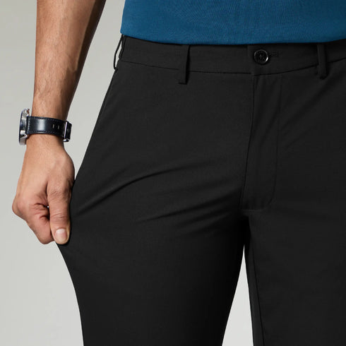 XYXX KINETIC: Soft Stretch Pants - Slim Fit Pitch Black