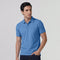 XYXX Accent Cotton Polo T-shirt - French Blue
