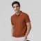 XYXX Accent Cotton Polo T-shirt - Brick Red
