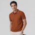 XYXX Accent Cotton Polo T-shirt - Brick Red