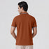 XYXX Accent Cotton Polo T-shirt - Brick Red