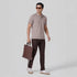 XYXX Accent Cotton Polo T-shirt - Blush Grey