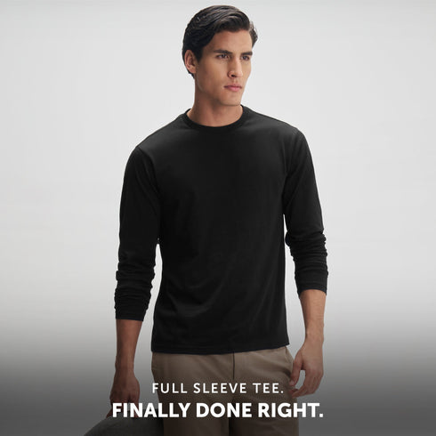 XYXX Full Sleeve Crew Neck T-Shirt - Pitch Black