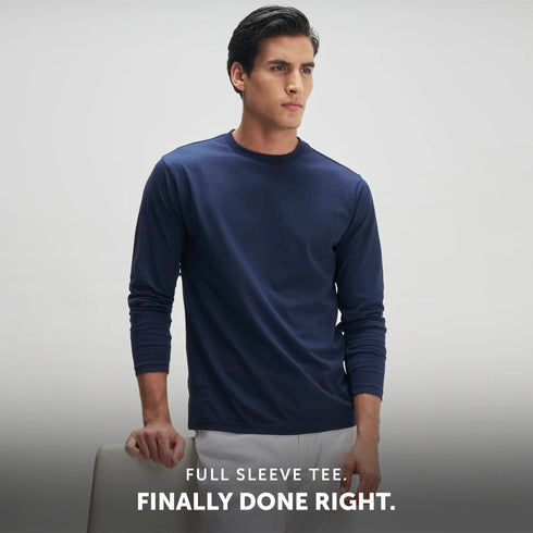 XYXX Full Sleeve Crew Neck T-Shirt - Midnight Blue