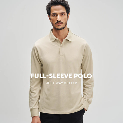 XYXX Full Sleeve Polo - Irish Beige