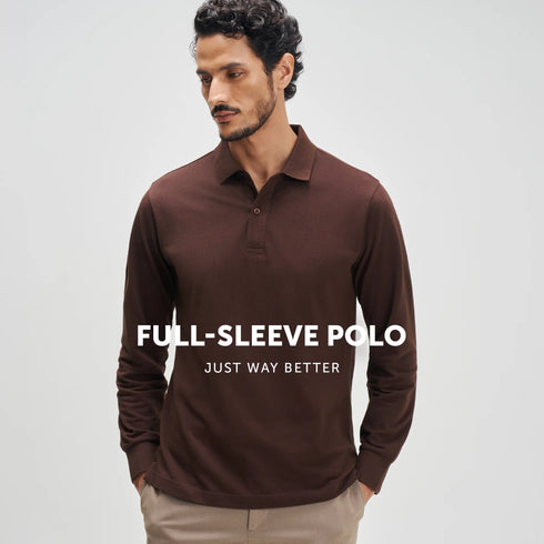 XYXX Full Sleeve Polo - Espresso Brown