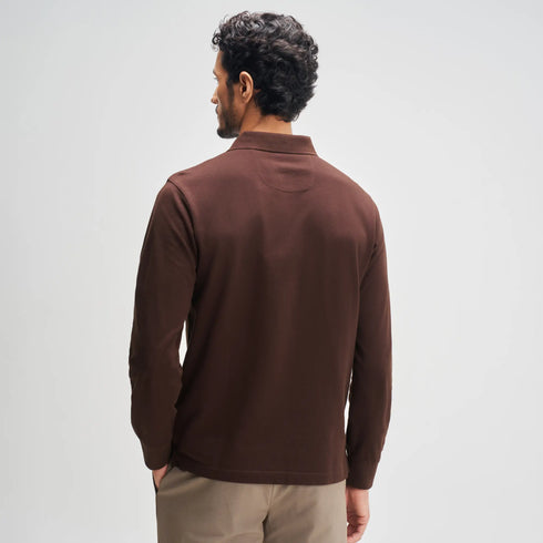 XYXX Full Sleeve Polo - Espresso Brown