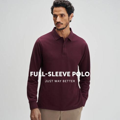 XYXX Full Sleeve Polo - Merlot Maroon