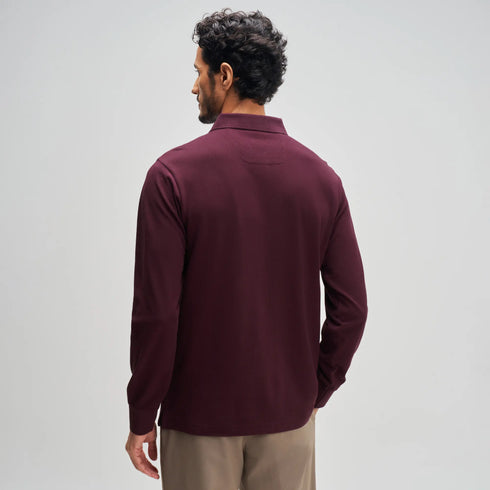 XYXX Full Sleeve Polo - Merlot Maroon
