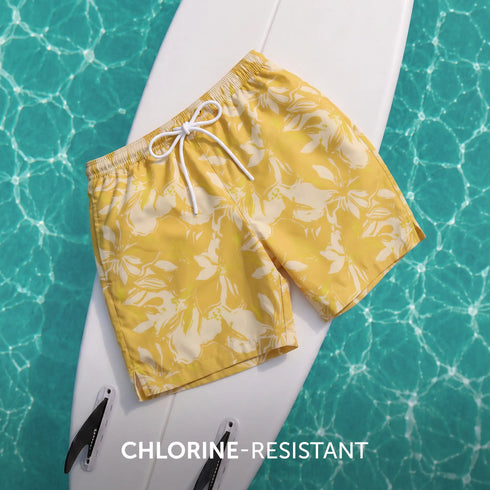 XYXX Printed Swim Shorts - Butter Yellow